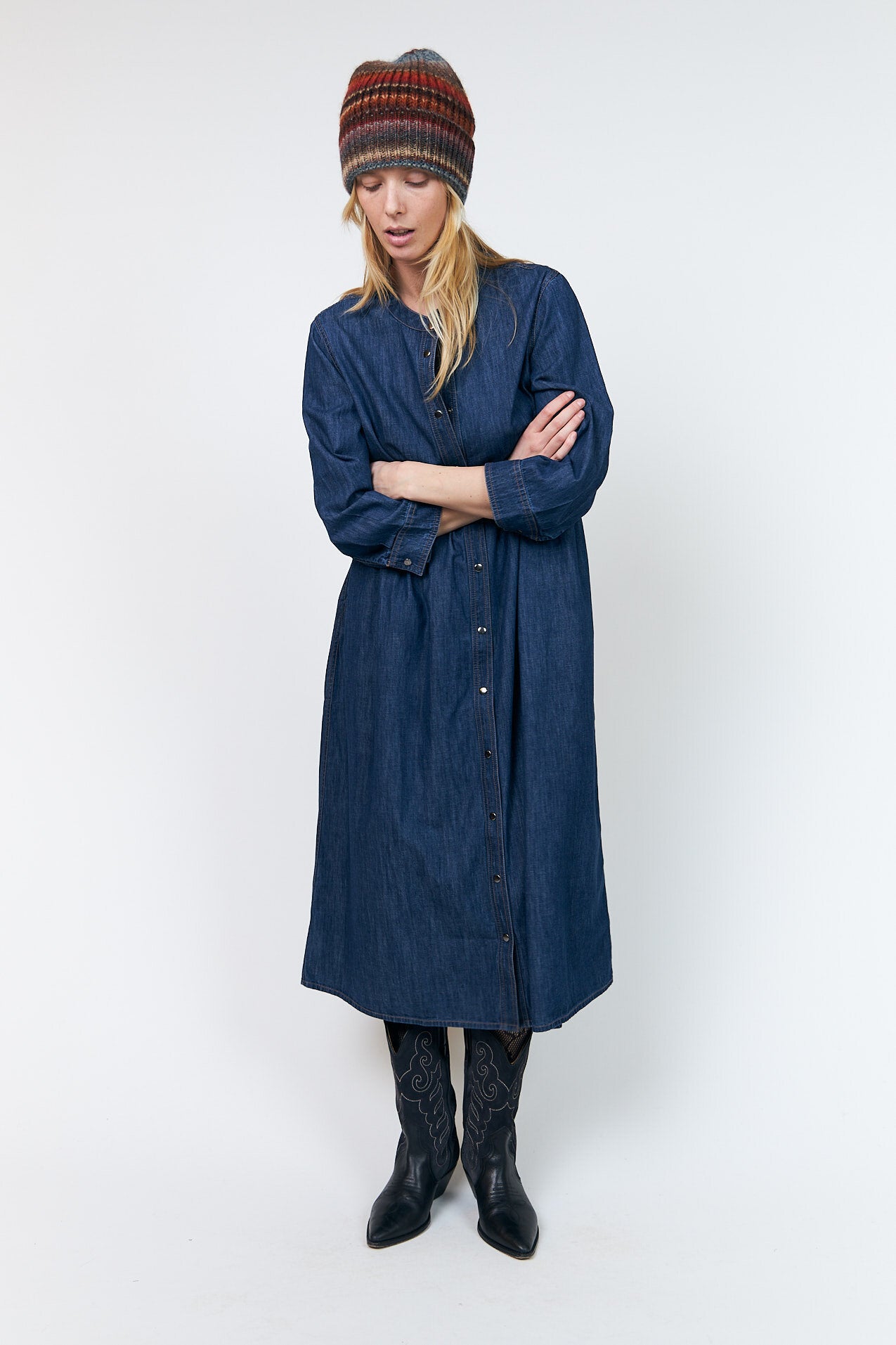 AliyaLL denimkjole - 23 Dark Blue